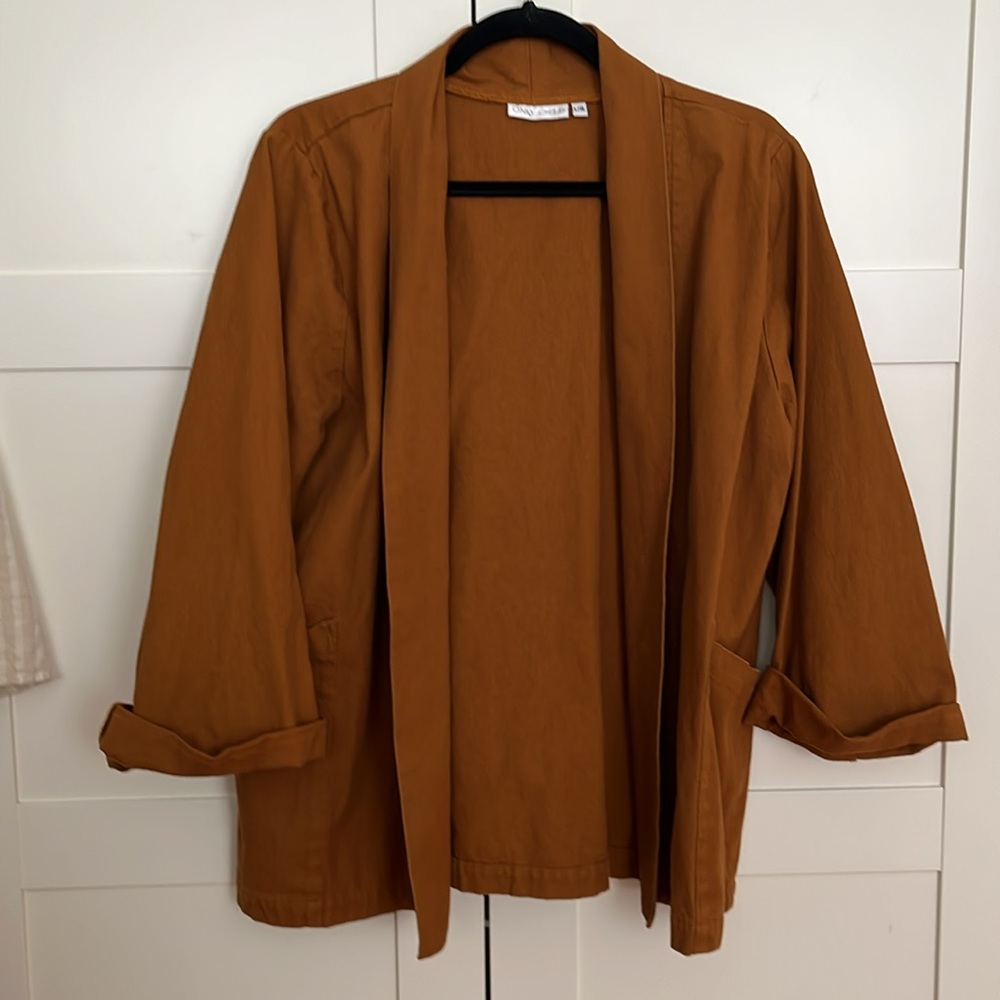 Only Child Cardiff Jacket in Ochre Cotton Canvas